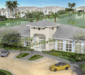 Everly Naples exterior rendering leasing office