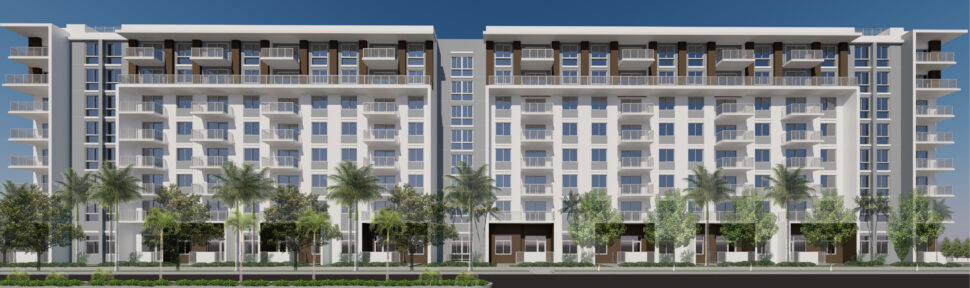 Exterior of The MARC luxury apartments in Palm Beach Gardens, FL