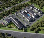 Aerial View of Cyrus New Apartments in Northeast Austin TX